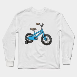 Kid's bike with Training wheels Long Sleeve T-Shirt